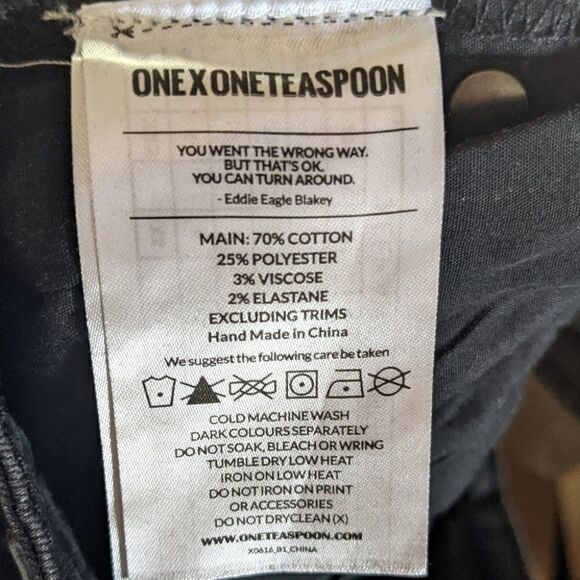 ONE Teaspoon | Tie Side Freebirds II in Black Paris - Picture 11 of 12